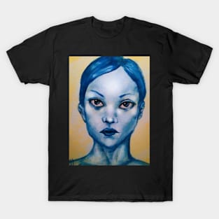 Blue Anthracite (Girl Portrait) T-Shirt